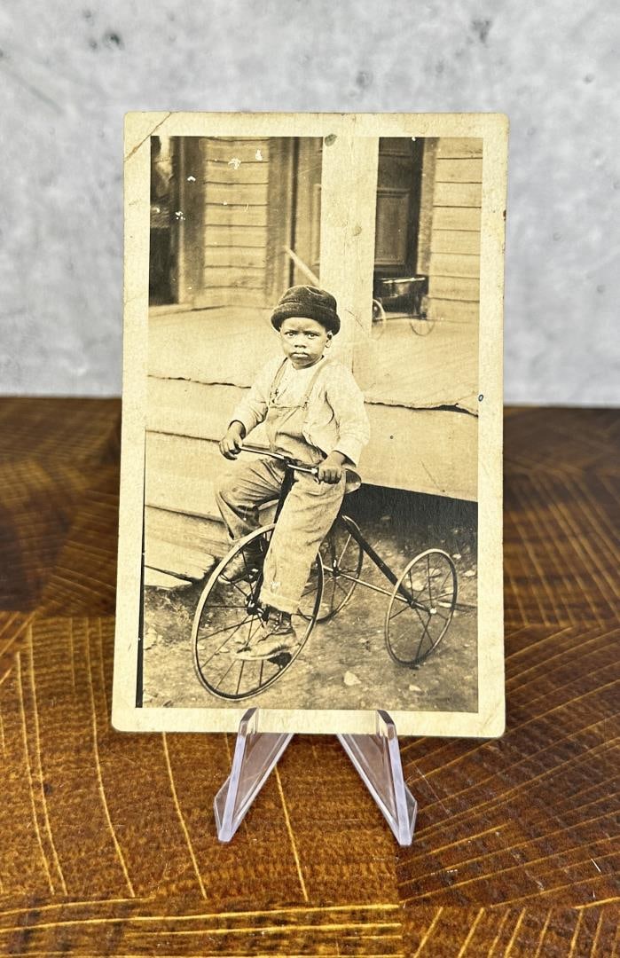 African American Child On Tricycle RPPC Postcard (1 of 3)