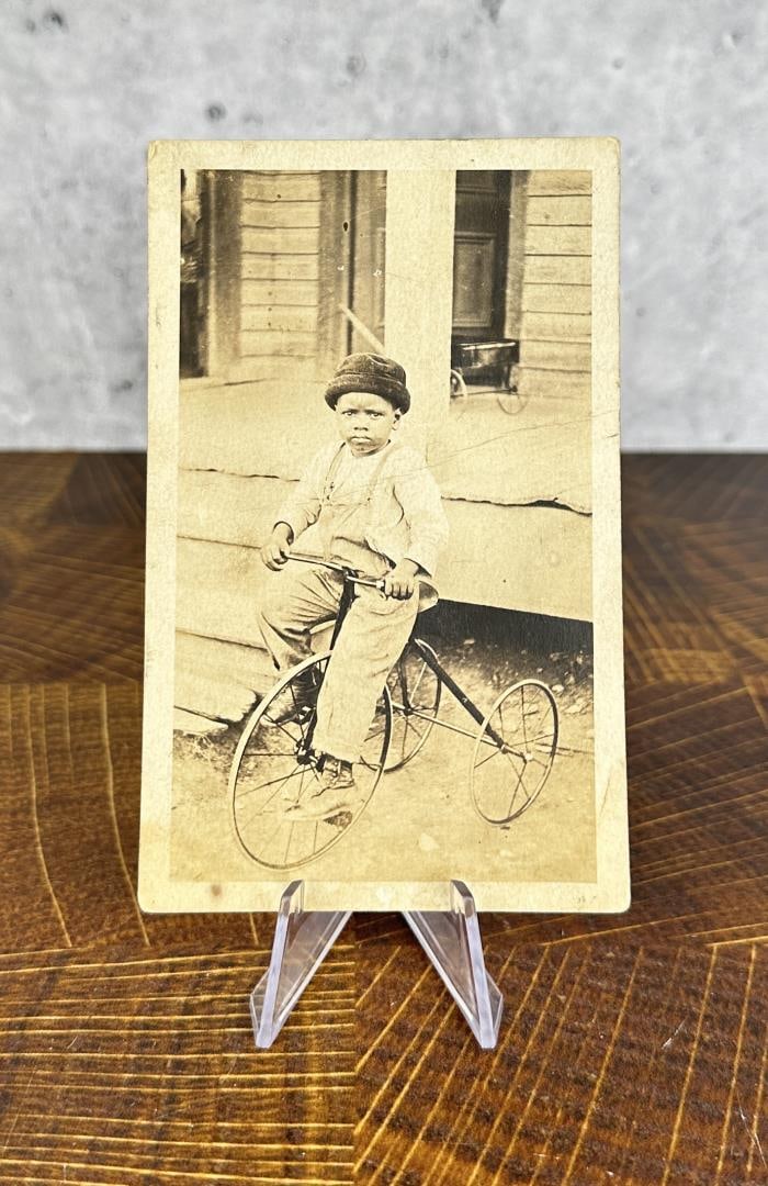 African American Child On Tricycle RPPC Postcard (1 of 3)