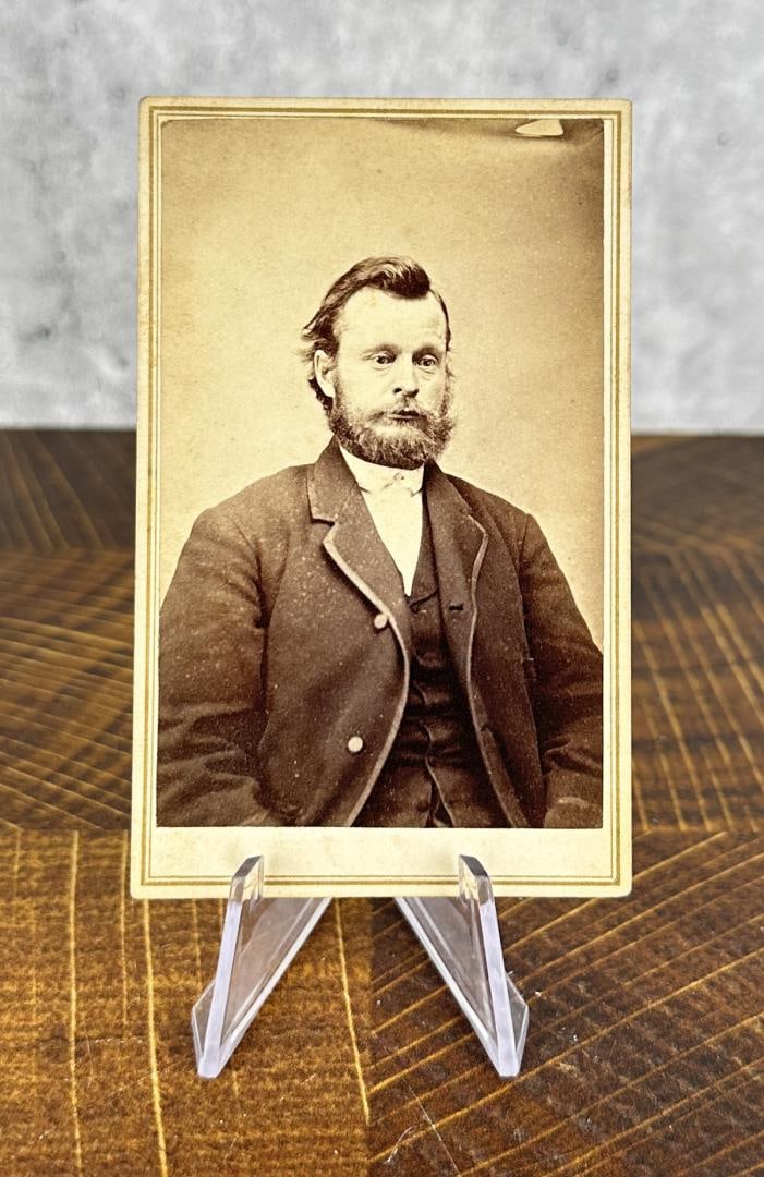 New York Politician Abram Weaver CDV Photo: 4" by 2 1/2". Abram B. Weaver (1830-1908) was a member of the New York State Assembly. He was one of the original members of the Cornell University Board of Trustees. He was born on December 18, 1830,