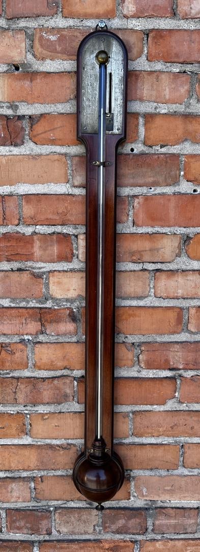 Antique Mahogany English Stick Barometer (1 of 4)