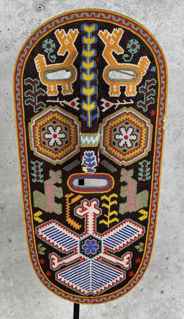Mexican Huichol Beaded Mask (1 of 4)