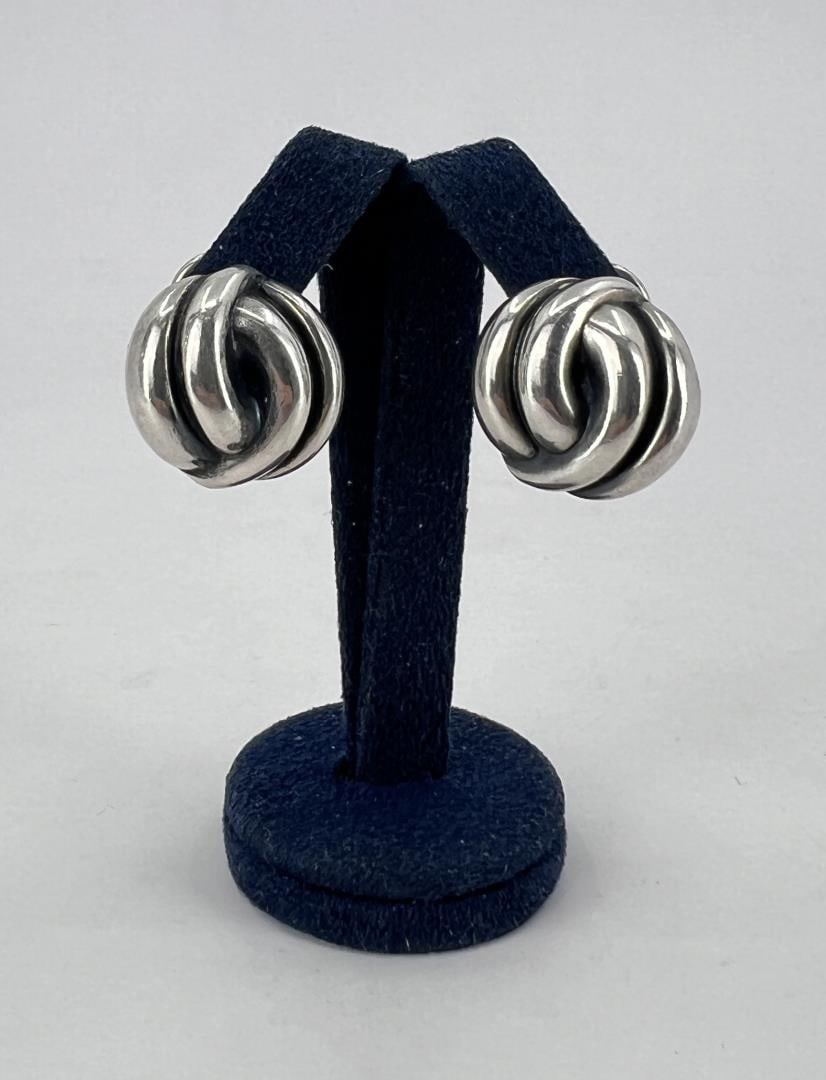 James Avery Sterling Silver Earrings: 1/2" by 1/2". 12.7 grams.