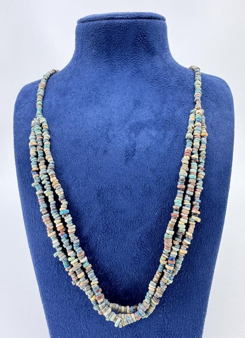 Antique Native American Indian Trade Beads: 14 1/2" long.