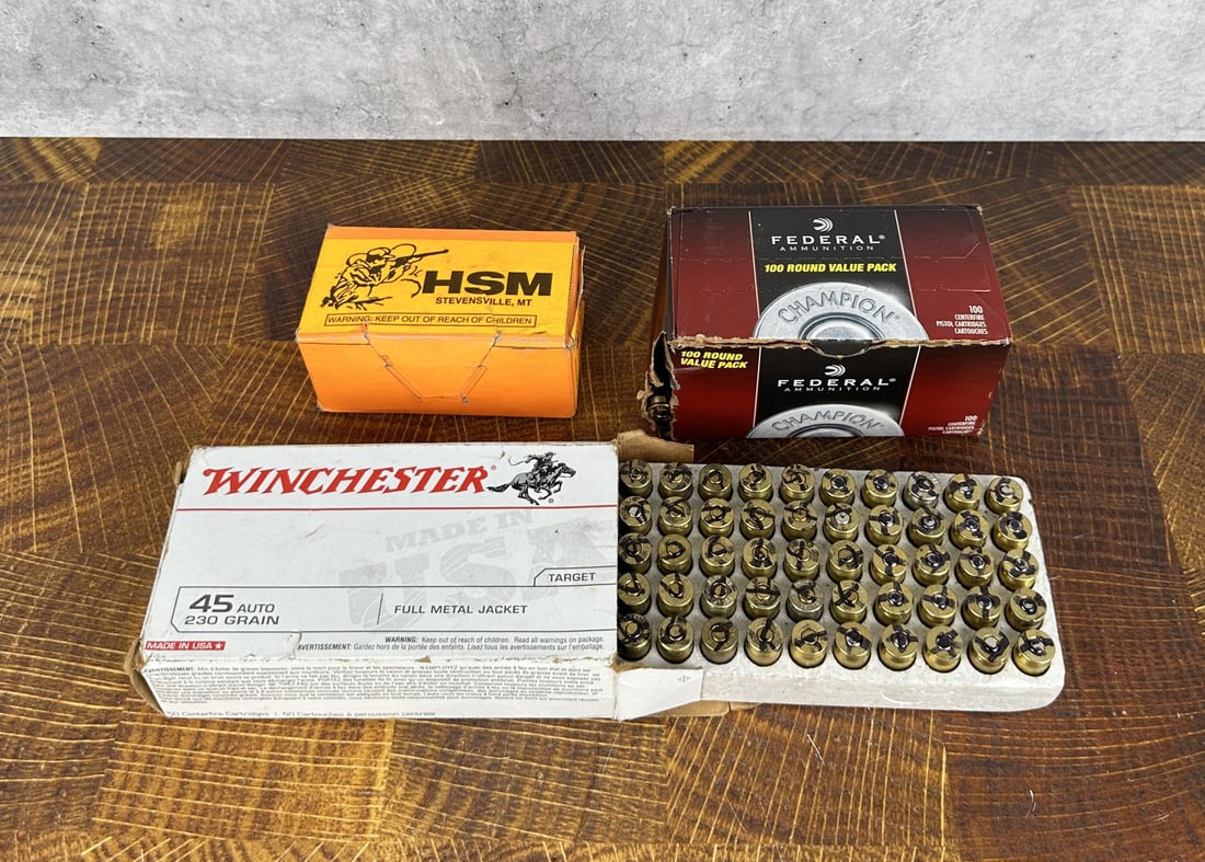 200 Rounds of .45 ACP Pistol Ammo: California and New York Shipments Requires this lot to be sent to an FFL Dealer.