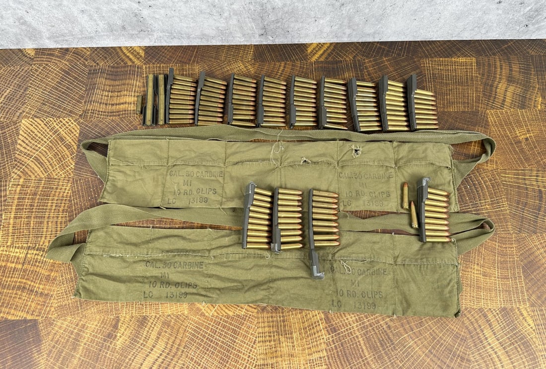 129 Rounds of .30 Carbine Rifle Ammo: California and New York Shipments Requires this lot to be sent to an FFL Dealer.