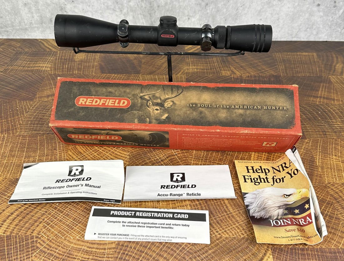 Redfield Revolution 4-12x40mm Rifle Scope: Accu-Range Reticle. In box.