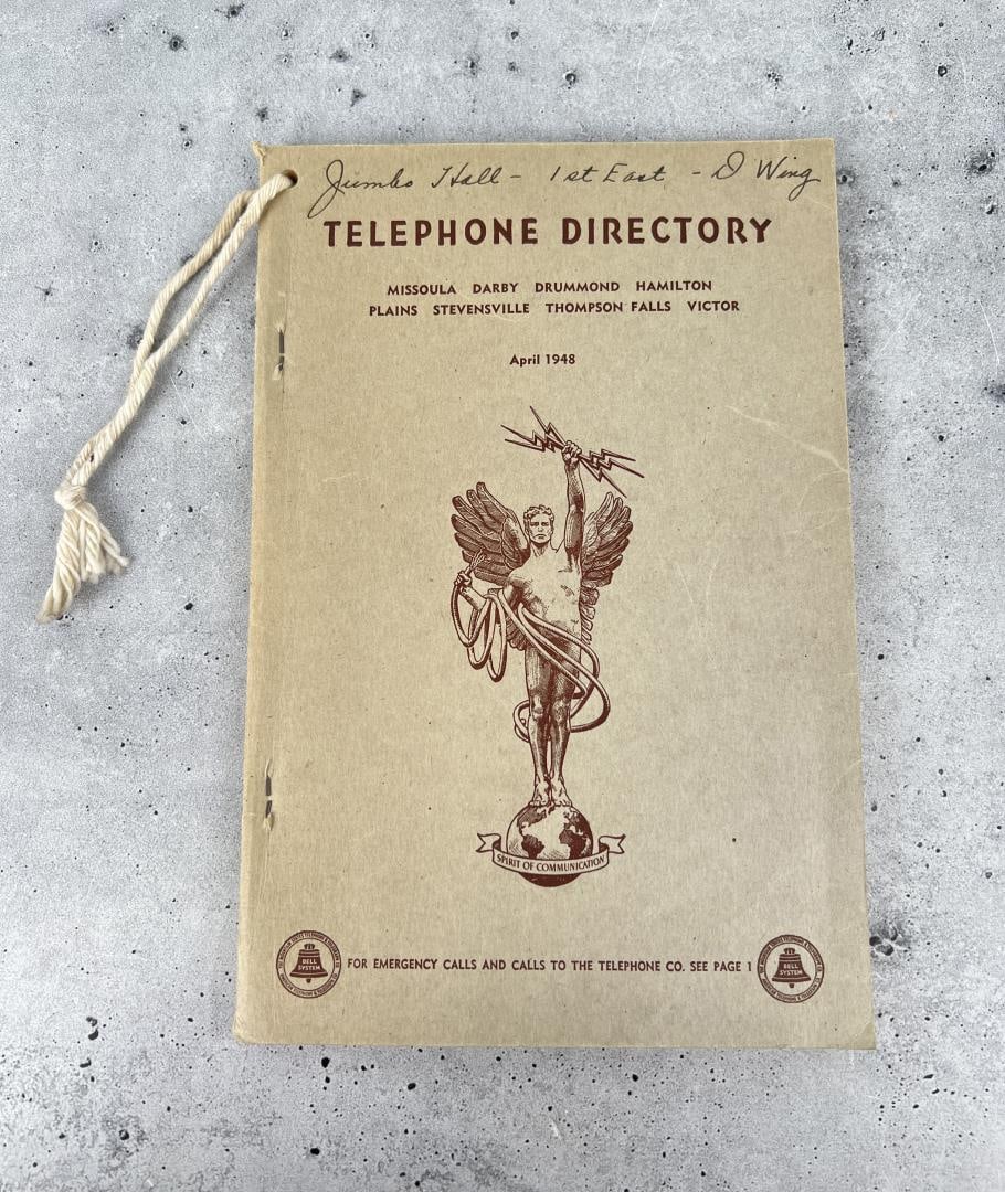 1948 Missoula Area Telephone Directory: Nice example
