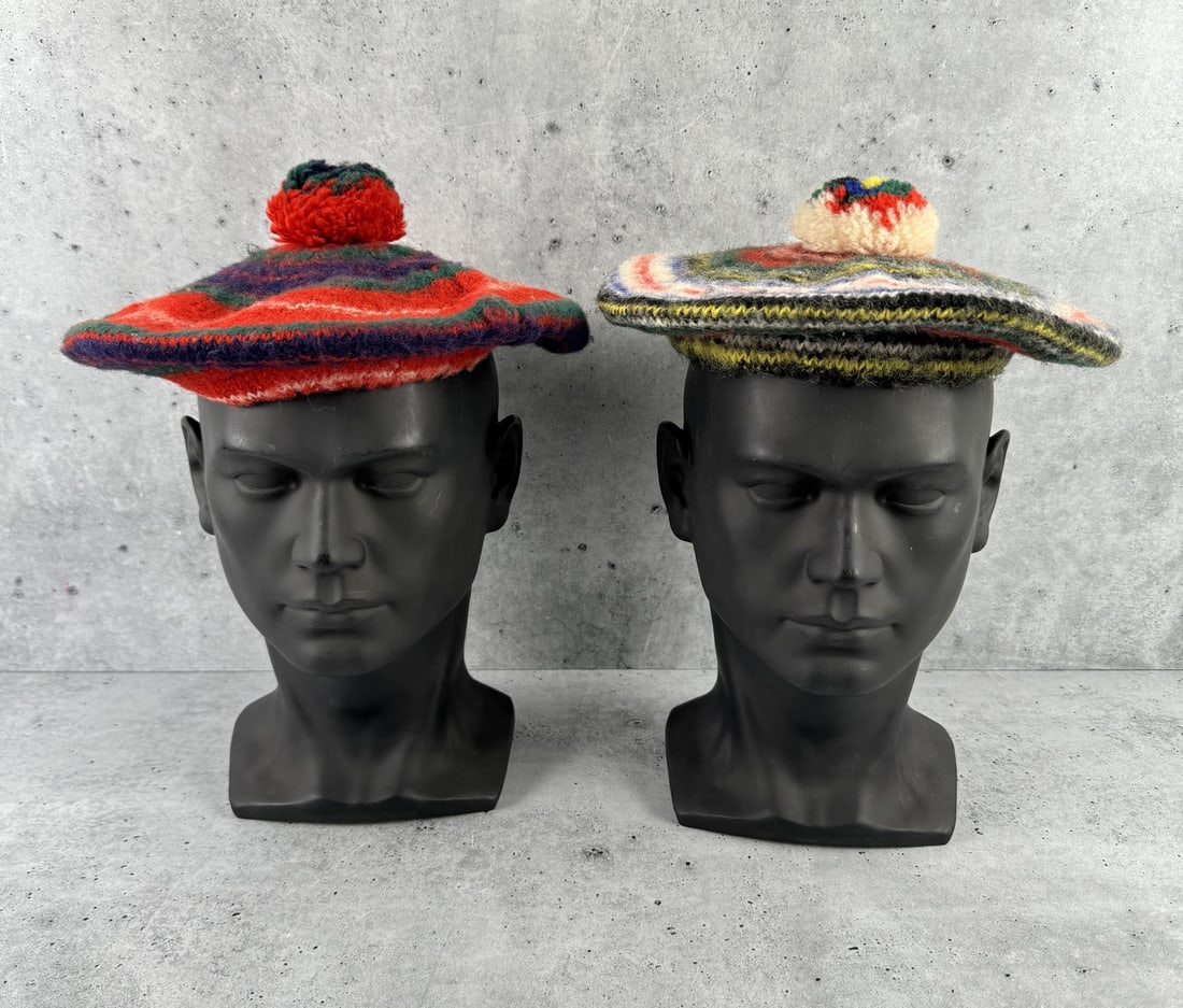 Two Scottish Wool Tams Hats: Nice pair