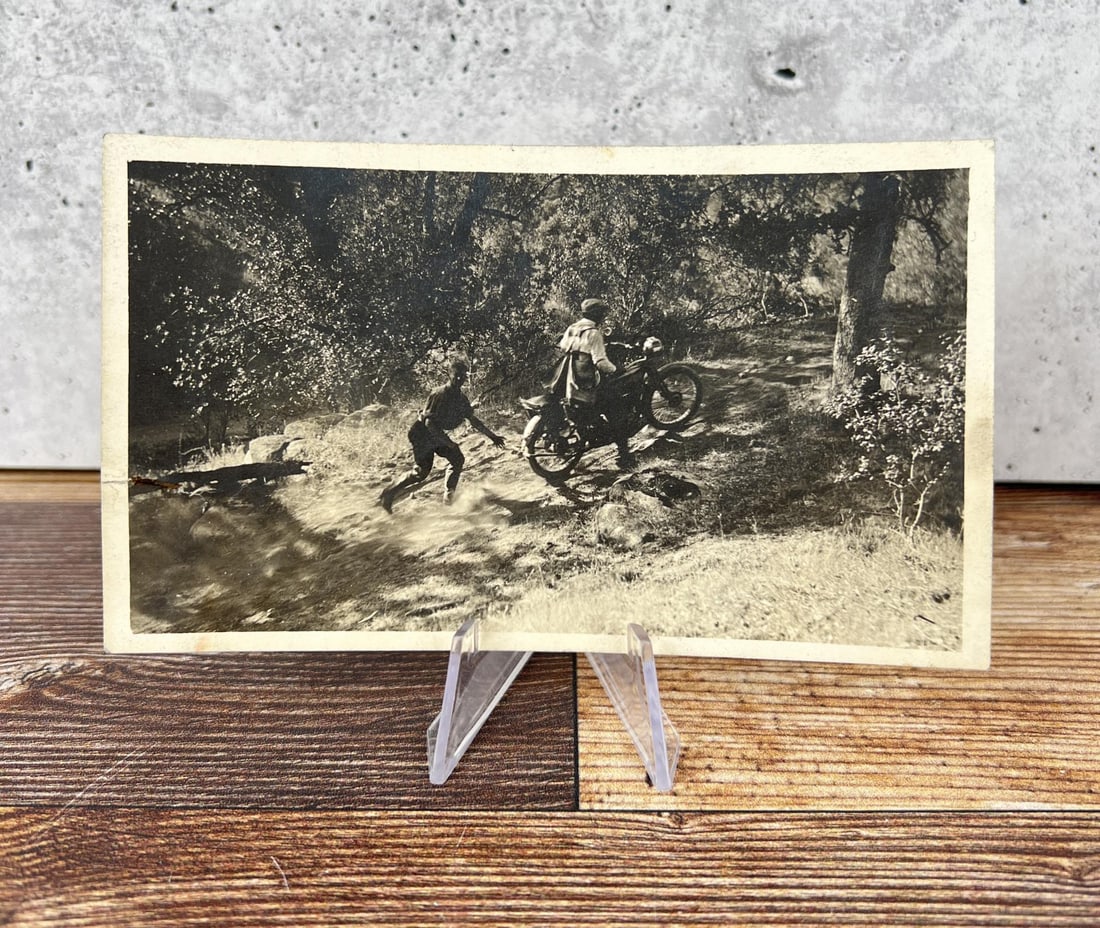 Hill Climber Motorcycle Racing RPPC Postcard: Rare early image