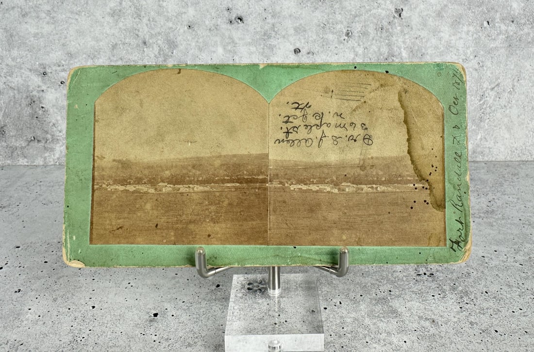 Fort Randall Dakota Territory 1874 Stereoview: Photograph is believed to be the work of Alexander Gardner. 7" by 3 1/2". The Fort Randall Military Post was established in 1856 to help keep peace on the frontier. It was located on the south side of