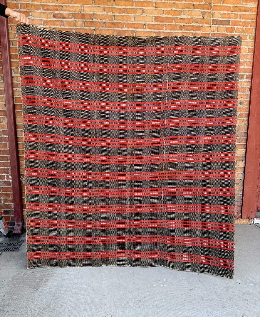 Antique Mexican Saltillo Rio Grande Serape Blanket (1 of 4)
