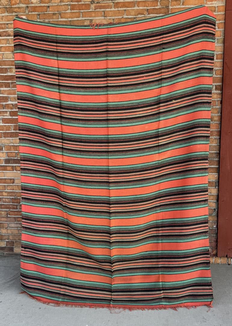 Antique Mexican Saltillo Serape Blanket (1 of 3)