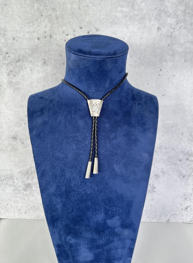 Taxco Mexico Sterling Silver Bolo Tie: 17" long. Norman Sandfield Collection Inv: 1227