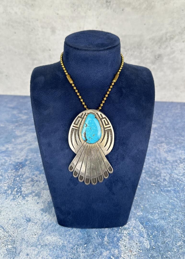 Lawrence Saufkie Hopi Sterling Silver Necklace (1 of 5)