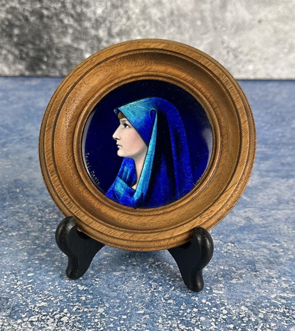 Limoges Faure Marty Enamel Portrait Painting (1 of 5)