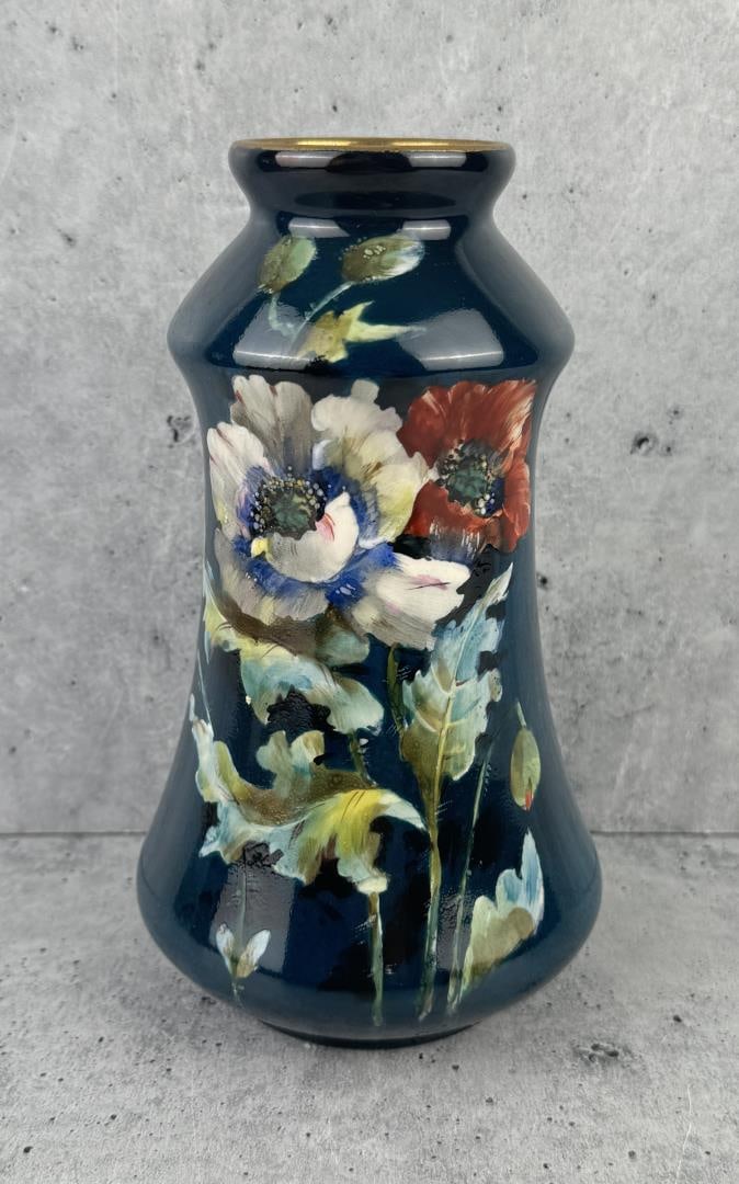 Royal Bonn Germany Floral Porcelain Vase: 7 3/4" by 4 1/2".