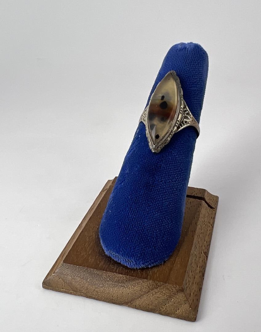 Sterling Silver Montana Moss Agate Ring (1 of 3)