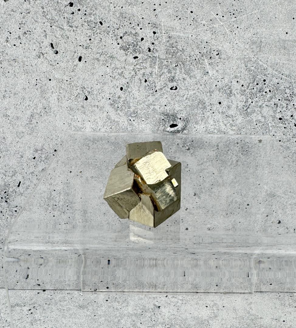 Pyrite Cubes Butte Montana Specimen: 1 1/8" by 1" by 1". 33.8 grams. Provenance: From the Estate of Kitty's Copper Shop Butte Montana.