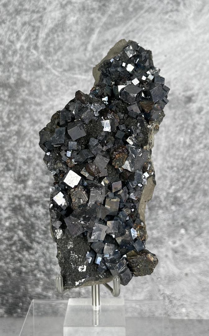 Iridescent Pyrite Steward Mine Specimen: Phenomenal specimen. Butte Montana. 7 1/8" by 3 1/2" by 1 5/8". 734 grams. Provenance: From the Estate of Kitty's Copper Shop Butte Montana.