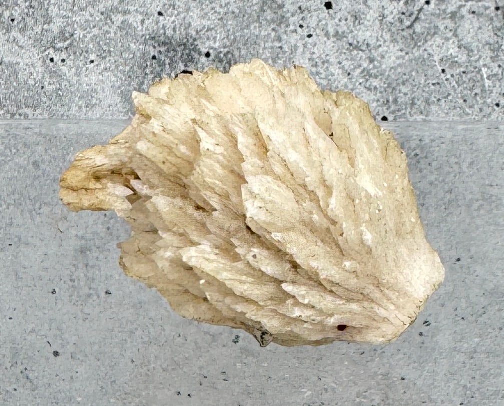 Stilbite Crystal Montana Specimen: 1 1/2" by 1 1/4" by 1". 34.4 grams. Provenance: From the Estate of Kitty's Copper Shop Butte Montana.