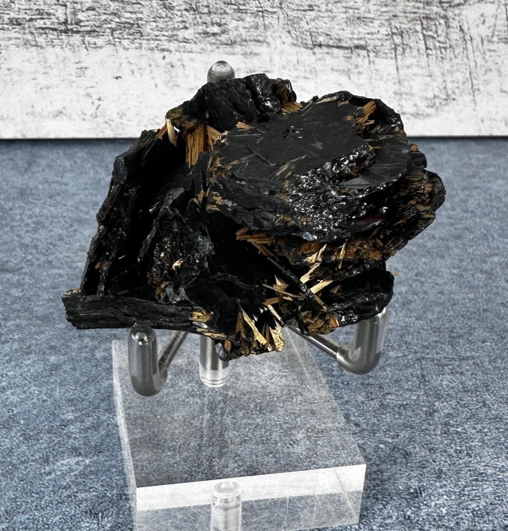 Ilmenite Bahia Brazil Specimen: 117 grams. 2 1/8" by 1 3/4" by 1 1/2". Provenance: From the Estate of Kitty's Copper Shop Butte Montana.