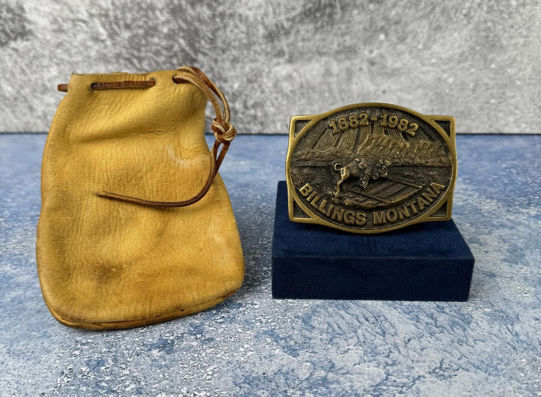 Billings Montana Centennial Belt Buckle: 3 1/2" by 2 3/4"