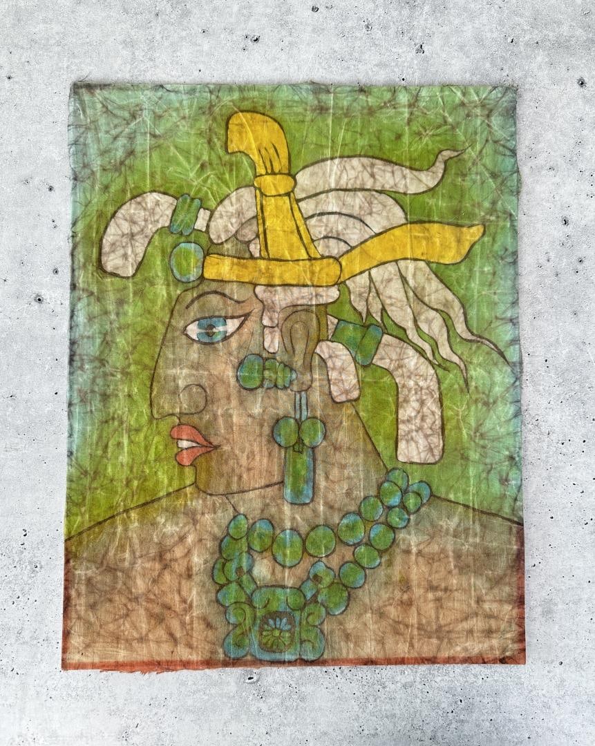 Mayan Aztec Batik Painting (1 of 3)