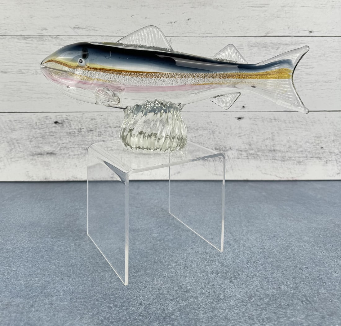 Murano Art Glass Trout Paperweight (1 of 4)