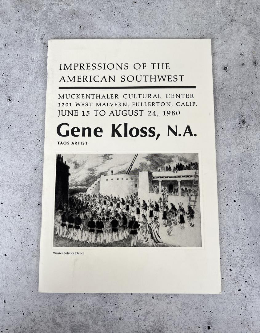 Impressions of the American Southwest: Gene Kloss. Muckenthaler Cultural Center.