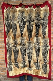 Custom Made Coyote Fur Blanket