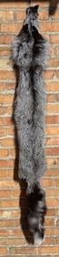 Beautiful Ranch Silver Fox Fur Pelt Taxidermy