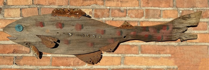 Folk Art Fish Wall Sculpture