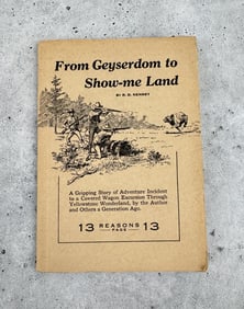 From Geyserdom To Show Me Land Author Signed