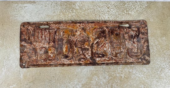 1923 Montana License Plate