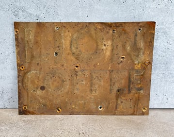 Antique Lion Coffee Sign