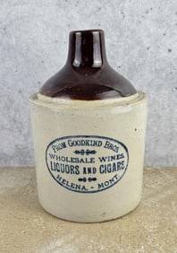 Goodkind Liquors Helena Montana Red Wing Crock Jug