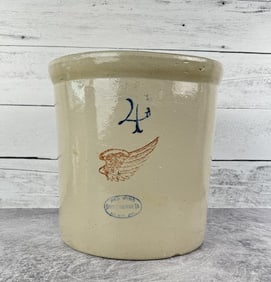 4 Gallon Red Wing Union Stoneware Crock