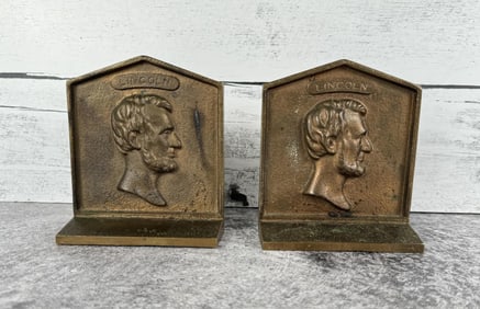 Bronze Abraham Lincoln Bookends