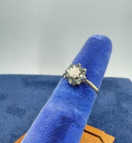 .25ct 14k Gold Sapphire Diamond Ring