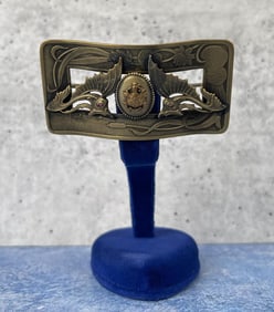 Art Nouveau Dolphin Belt Buckle Brooch