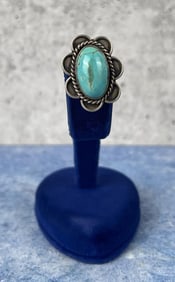 Navajo Turquoise Sterling Silver Brooch