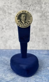 We'll Win With Wheeler Celluloid Button