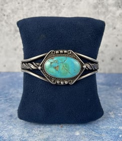 Navajo Turquoise Sterling Silver Bracelet