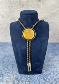 Silver Peace Dollar Bolo Tie