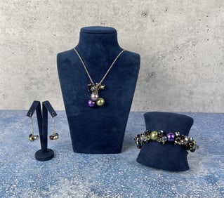 Costume Jewelry Rhinestone Suite