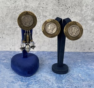 Mercury Silver Dime Jewelry Suite