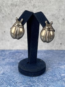 Sterling Silver Lady Bug Earrings