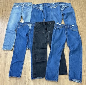 Collection of Levis Jeans and Carhartt Pants