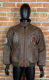 Top Gun Style Leather Pilot Flight Jacket