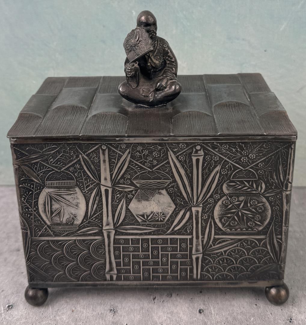 Victorian Pairpoint Silver Plate Tobacco Box (1 of 7)